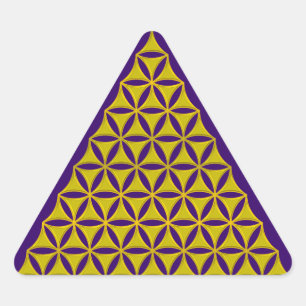 Levenflank / Blume des lebens - piramidegoud Driehoek Sticker