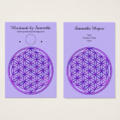 Levenflank / Blume des lebens - roze blauw Visitekaartjes (Voorkant /achterkant)