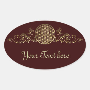 Levenflank / Blume des lebens - vintage IV Ovale Sticker