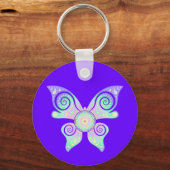 Levenflank / Blume des Lebens - vlinder Sleutelhanger (Voorkant)