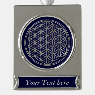 Levenflank / Blume des lebens - zilver Verzilverd Banner Ornament