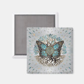 Levenflens - levensboom - vlinder magneet (Voorkant / Achterkant)