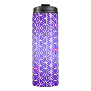 Levenflens - stempel naadloos patroon - violet thermosbeker