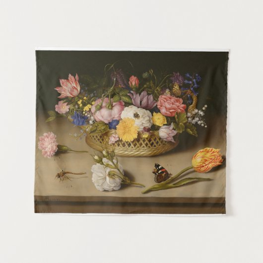 Levenleven bloem Ambrosius Bosschaert Wandkleed (Voorkant (horizontaal))