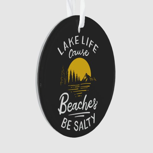 Levenmeer omdat stranden zout kerstfeest zijn ornament (voorkant)