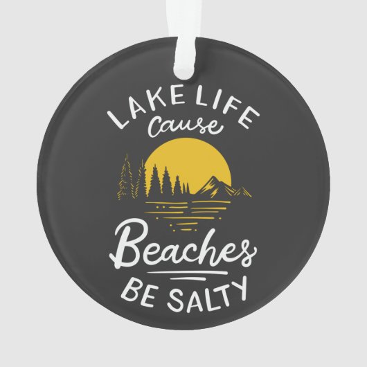 Levenmeer omdat stranden zout kerstfeest zijn ornament (achterkant)