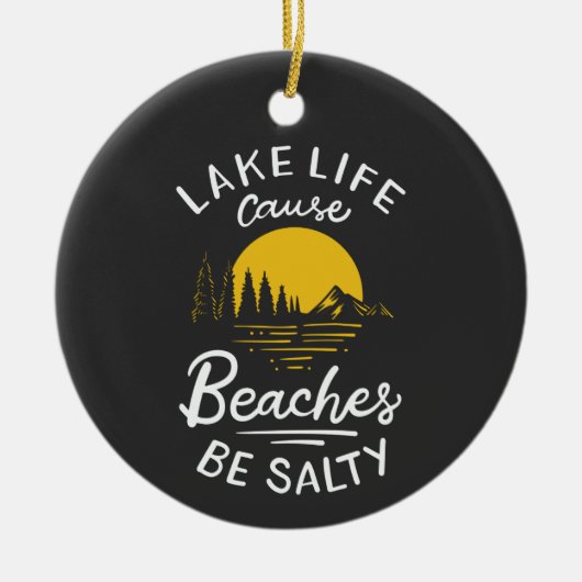 Levenmeer omdat stranden zout zijn keramisch ornament (Voorkant)