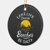 Levenmeer omdat stranden zout zijn keramisch ornament (Links)