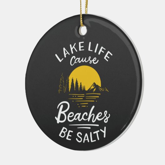 Levenmeer omdat stranden zout zijn keramisch ornament (Links)