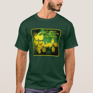 Levens Inspirerende Citaat Bloemen T-shirt