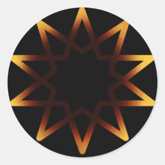 Levensbedreigende Oranje symbolen Ronde Sticker