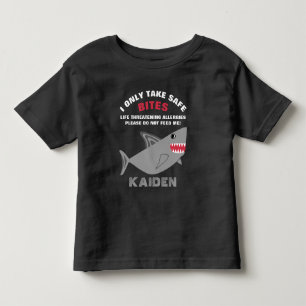 Levensbedreigende voedselallergieën Alert Shark Sh Kinder Shirts