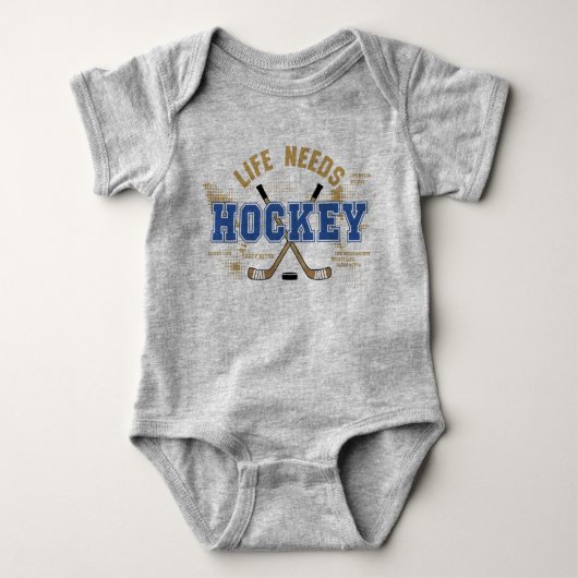 Levensbehoeften Hockey-Baby Romper (Voorkant)