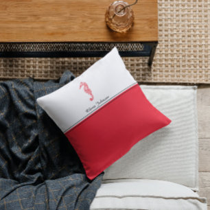 Levensbenaming rode zeepaard zee kussen