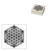 Levensbloem / Blume des Lebens - Lotus II Rubberstempel (Gestempeld)