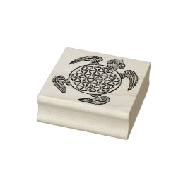 Levensbloem / Blume des Lebens - Schildpad Rubberstempel