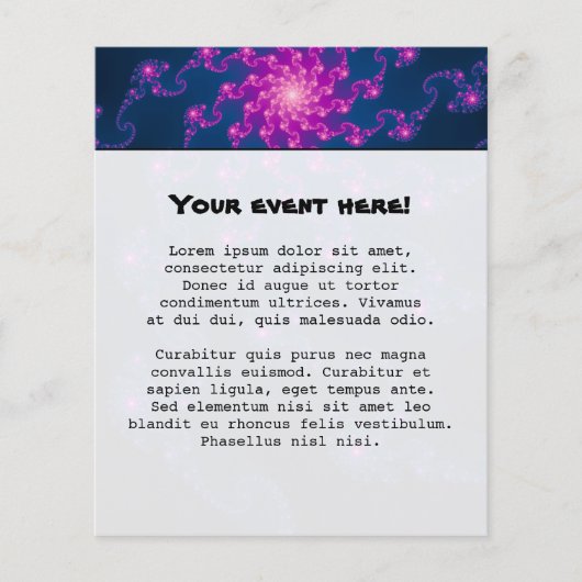 Levensbloem Fractale Kunst Flyer (Voorkant)