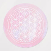 Levensbloem, geometrisch sacraeus, labels (Design 2)