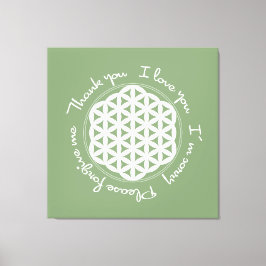 Levensbloem Ho'oponopono Canvas Afdruk