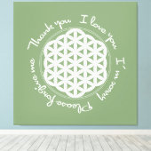 Levensbloem Ho'oponopono Canvas Afdruk (Insitu (Houten vloer))