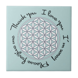 Levensbloem Ho'oponopono Tegeltje