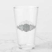 Levensbloem - siergoud glas (Voorkant)