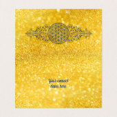 Levensbloem -  siergoud visitekaartjes (Binnenkant ongevouwen)