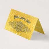 Levensbloem -  siergoud visitekaartjes (Voorkant)