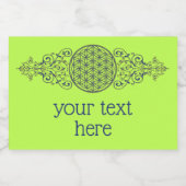 Levensbloem -  siergoud voedselcontainer etiket (Enkel label)