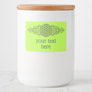 Levensbloem -  siergoud voedselcontainer etiket