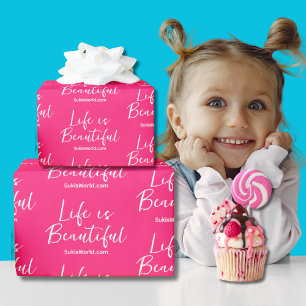Levensblog Merk Website Roze Cadeaupapier