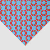 Levensboeien patroon blauw nautisch tissuepapier (Detail)