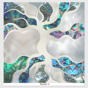 Levensboom - Abalone Shell en Pearl Sticker