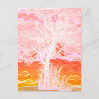 Levensboom - Abstracte vreedzame boom Briefkaart
