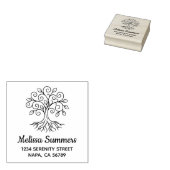 Levensboom Adres Rubberstempel (Gestempeld)
