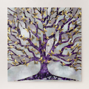Levensboom - Amethyst en Butterflies Legpuzzel