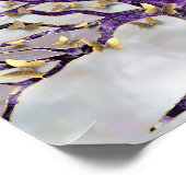 Levensboom - Amethyst en Butterflies Poster (Hoek)