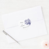 Levensboom Bruiloft Paarse 669 Hart Sticker (Envelop)