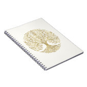 Levensboom Crème & Goud Keltische Trouw Notitieboek (Rechterzijde)