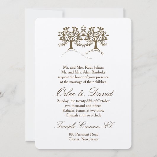 Levensboom + Davidster Kaart (Voorkant)