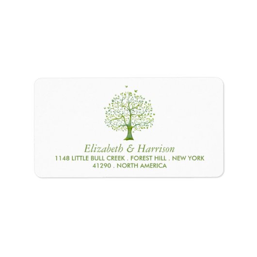 Levensboom, Elegant Wedding Etiket (Voorkant)