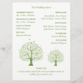 Levensboom, Elegante Bruiloft Programma (Achterkant)