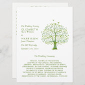 Levensboom, Elegante Bruiloft Programma (Voorkant / Achterkant)