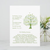 Levensboom, Elegante Trouwfeest Programma (Staand voorkant)