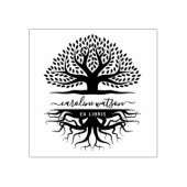 Levensboom Ex libris Rubberstempel (Afrduk)