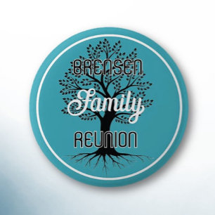Levensboom!  Familie Reünie Knop Ronde Button 5,7 Cm