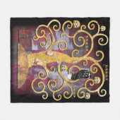 Levensboom Fleece Deken (Voorkant (Horizontaal))