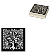 Levensboom Floral Rubberstempel (Gestempeld)