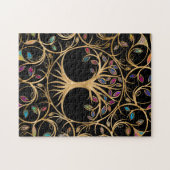 Levensboom - Gegdrasil - kleurrijke bladeren Legpuzzel (Horizontaal)