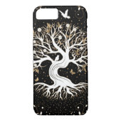 Levensboom - Gegdrasil - zwart wit en goud Case-Mate iPhone Case (Achterkant)